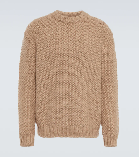 Alpaca and camel hair-blend sweater