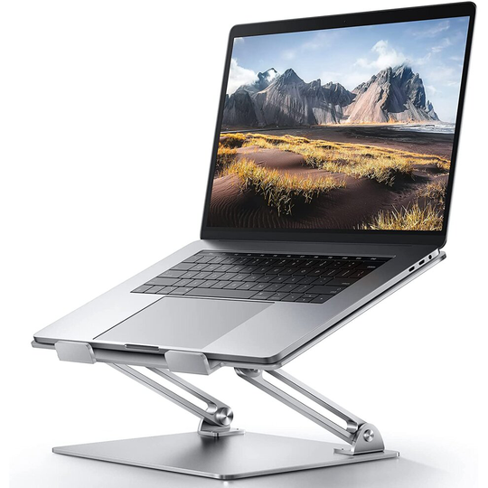 Laptop Stand, Foldable Portable Aluminum Laptop Holder Riser with Heat-Vent