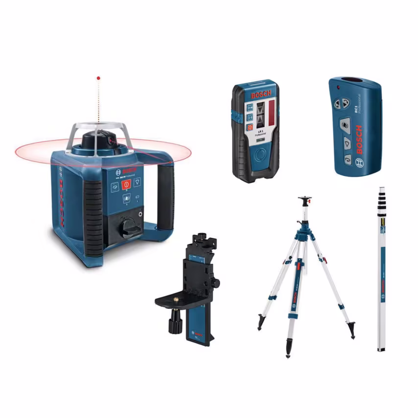 Bosch GRL 300 HV Professional Rotational Laser Level Set Including LR1 Reciever,