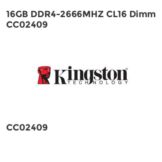 Kingston 16GB DDR4-2666MHZ CL16 Dimm CC02409- you get 3