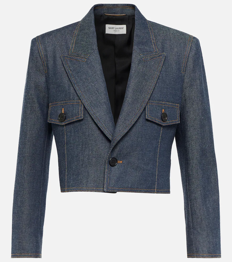 Cropped denim jacket