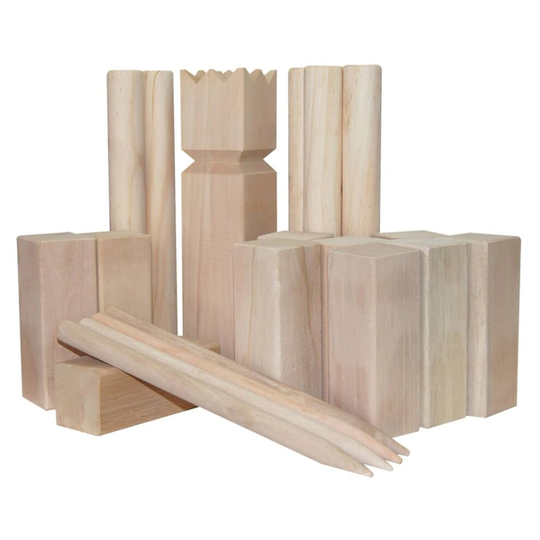 OUTDOOR PLAY Kubb Game XL Wood Outdoor Chess Boules Party Game Children Toy