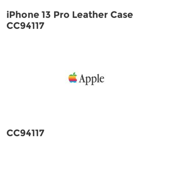 Apple iPhone 13 Pro Leather Case CC94117- you get 3