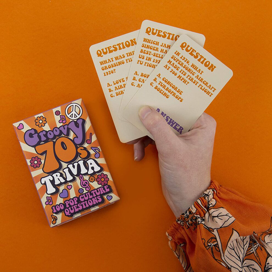 Gift Republic Groovy 70's Trivia Party Card Game