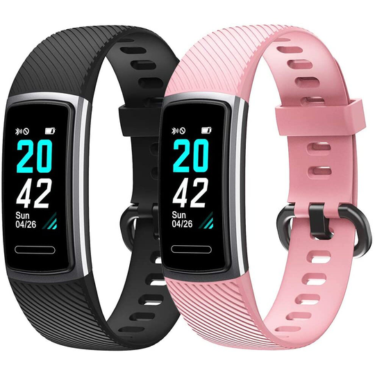 Flenco Replacement Strap For ID152 / ID152HR Fitness Tracker Replacement Band For ID152 / ID152HR Activity Tracker Smart Watch Pedometer Heart Rate Mo
