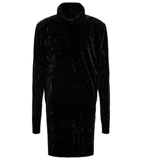 Cowl-neck velvet top
