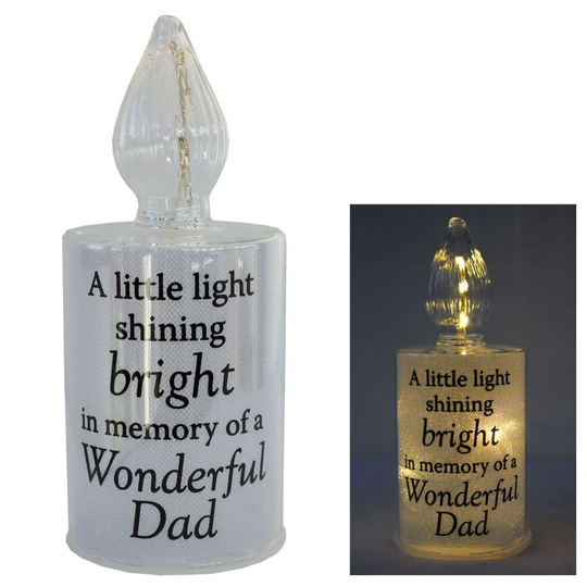 Thoughts of You Memorial Candle Light with Wording - Dad