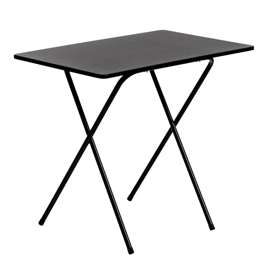 Folding Laptop Desk PC Home Office University Wood Study Student Table - Black