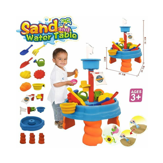 SAND AND WATER TABLE WATERING CAN & SPADE & MORE KIDS GARDEN SANDPIT TOY SET 316