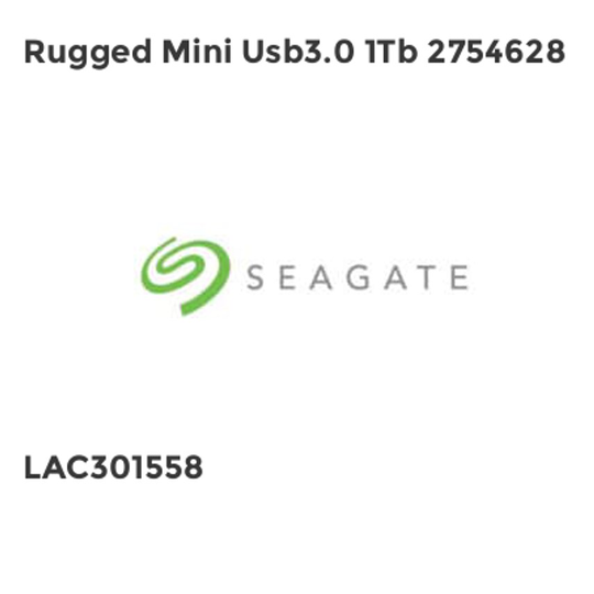 Seagate Rugged Mini Usb3.0 1Tb 2754628- you get 2