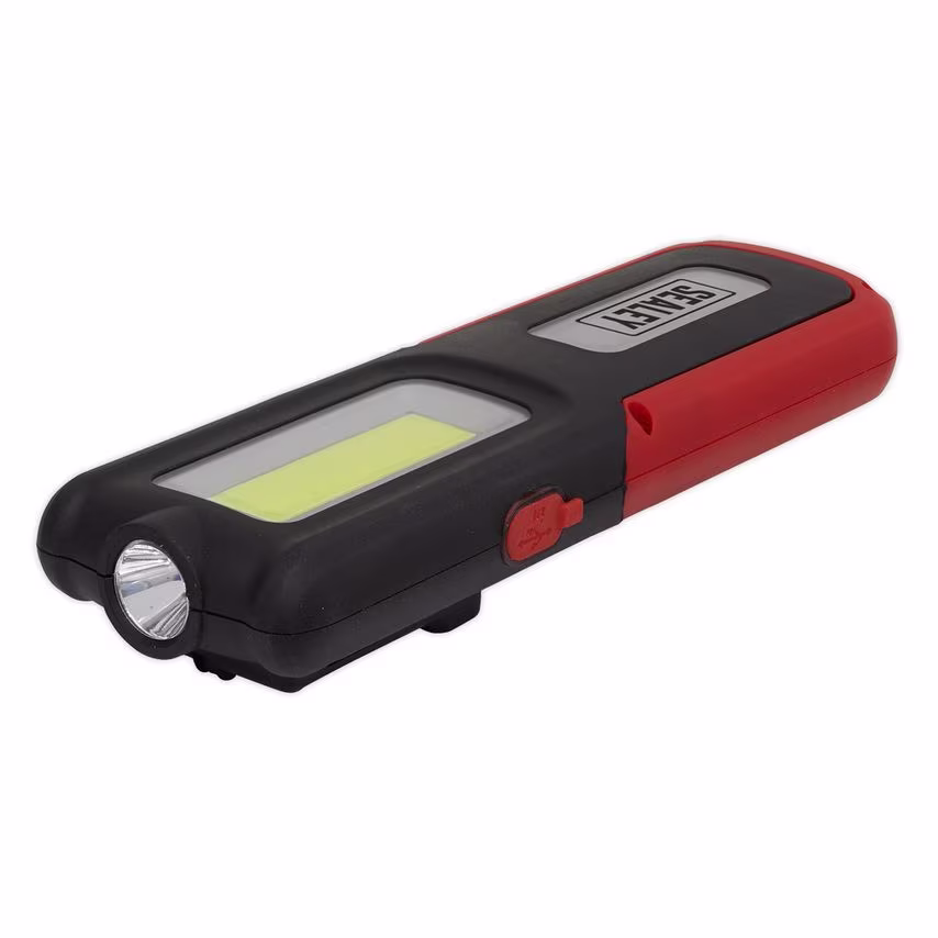 Sealey LED318R 5W COB & 3W SMD LED Rechargeable Inspection Light with Power Bank