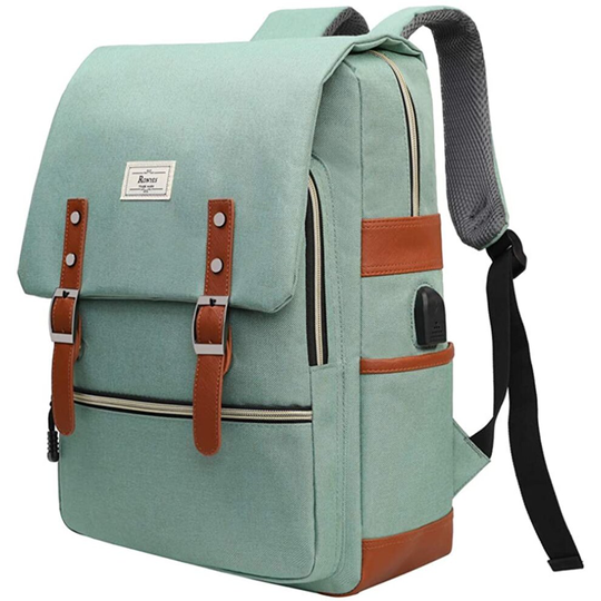 College Bag Fits up to 15.6'' Laptop Casual Rucksack Waterproof School Backpack Daypacks with USB Unisex
