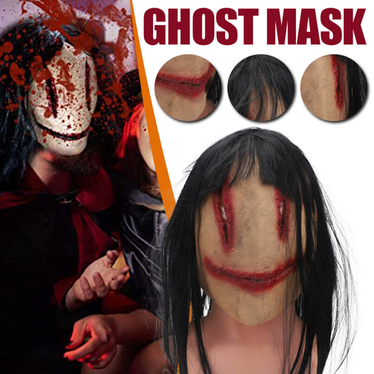 Halloween Stitch Female Ghost Scary Horror Mask Full Face Latex Mask