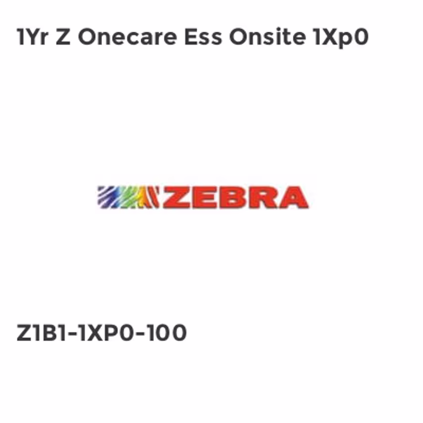 Zebra 1Yr Z Onecare Ess Onsite 1Xp0