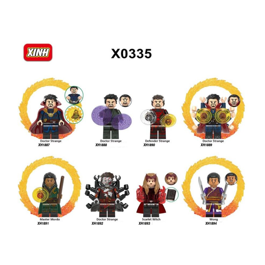 (8pcs) Multiverse of Madness:Superhero Doctor Strange Wicked Doctor Strange Wanda Zombie Doctor Strange Minifigures Compatible Toys Fit Lego