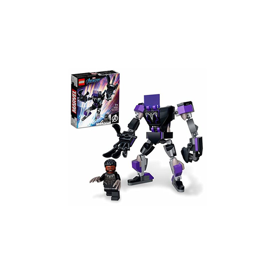 LEGO 76204 Marvel Black Panther Mech Armour Set, Avengers Buildable Toy, Collectible Action Figure with Minifigure, Gifts for Boys & Girls