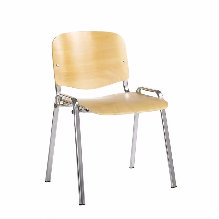 Dams Taurus Meeting Room Stackable Chair with Chrome Frame and Writing Tablet -