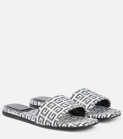 4G jacquard flat sandals