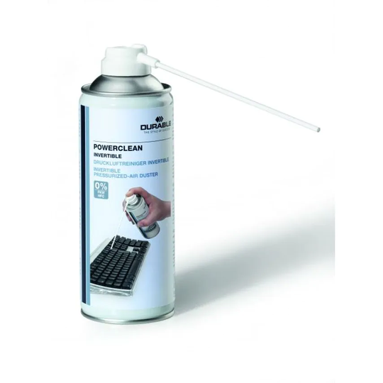 Durable Powerclean Air Duster Gas Cleaner Flammable Inverted 200ml Ref 5797