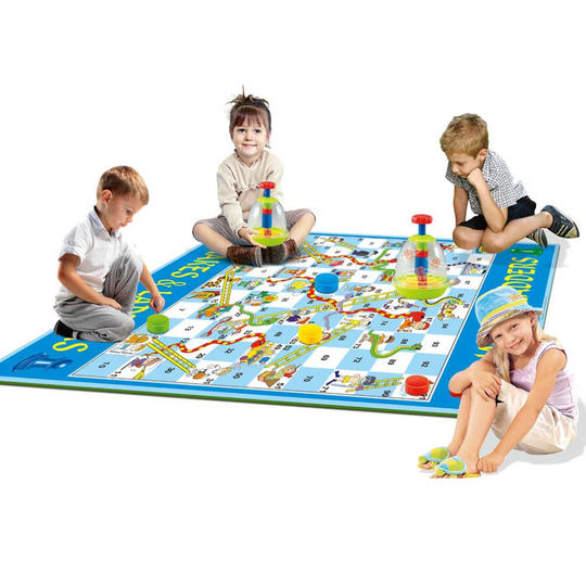 Traditional Indoor/Outdoor Giant Snakes & Ladders Game, with Large Dice Dome.