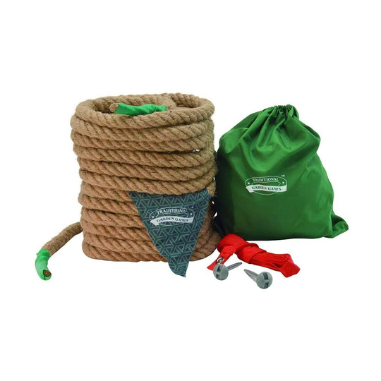 Traditional Garden Games TGG125 Tug of War, Natural Rope, 10 m