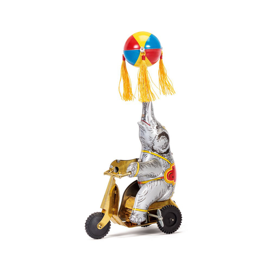 Elephant On Bike - Tobar Wind Up Toy Collectible Figure - elephant bike tobar wind up toy collectible figure