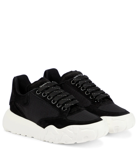Court suede-trimmed sneakers