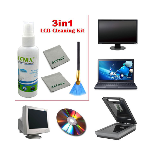 LCD LED TV PC PLASMA HDTV 4K SCREEN CLEANER GLASS PLUS CLEANING CLOTH RRP £20