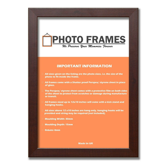 (Mahogany, 12x8 Inch (DIN A4)) The Photo Factory Frame | Wooden Photo & Art Frames