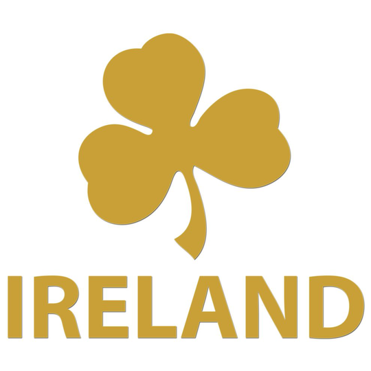 (Gold, 190mm) Shamrock Ireland Car Sticker Wall Window Laptop Phone Premium Grade Waterproof Vinyl