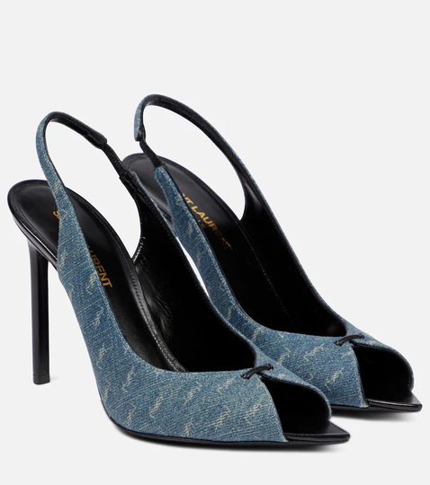 Lola denim slingback sandals
