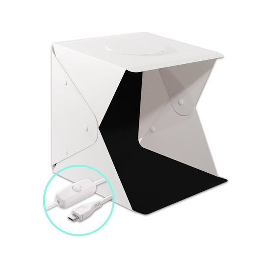Portable Photo Studio with USB-powered LED Lighting