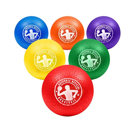 GoSports 7 Inflatable No Sting Dodgeball 6 Pack Includes Ball Pump & Mesh Bag