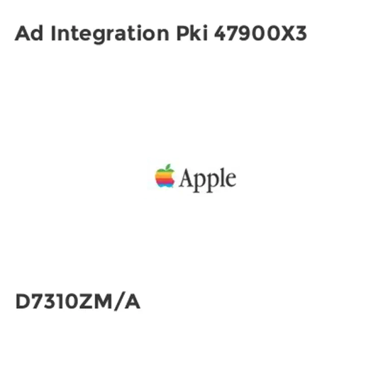 Apple Ad Integration Pki 47900X3