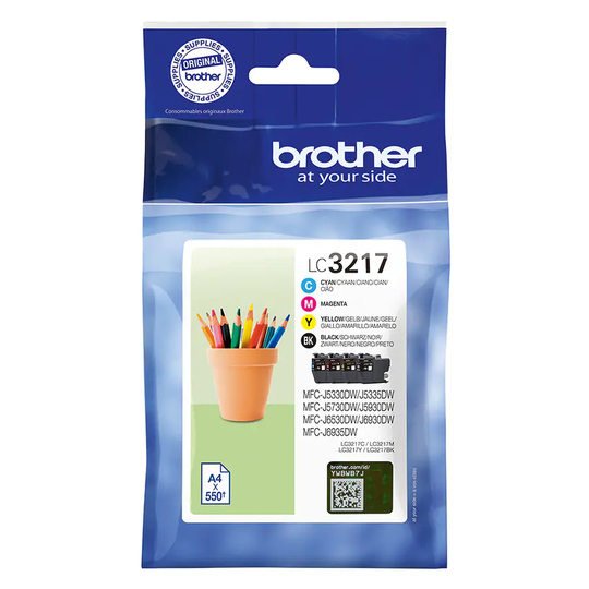 Brother Brother Black Cyan Magenta Yellow Ink Cartridge 15ml 3x9ml Multipack - L