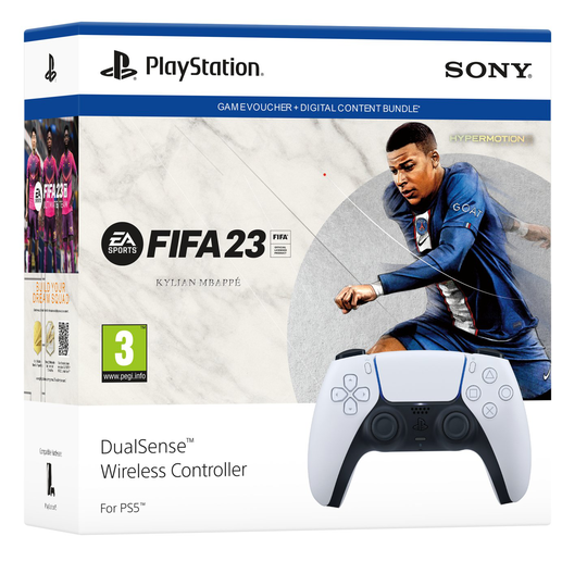 Sony DualSense PS5 Wireless Controller & FIFA 23 Game Bundle