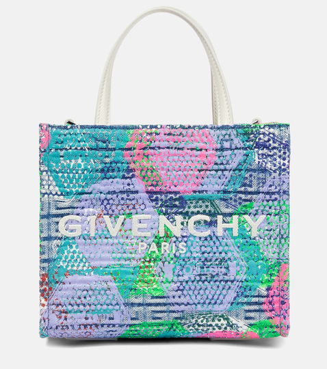 G Mini printed denim tote bag