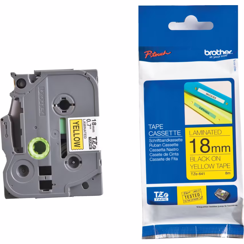 Brother TZE-641 18MM P-touch Tape Black/Yellow