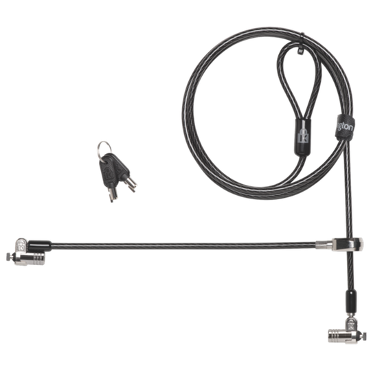 Kensington MicroSaver 2.0 Keyed Twin Laptop Lock Silver