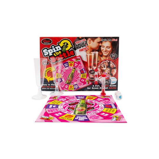 PMS Risque Edition Spin the Bottle Game with 10x10 Spinner Board
