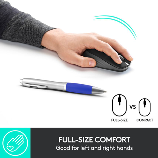 Logitech M190 Full-Size Wireless Mouse- you get 12