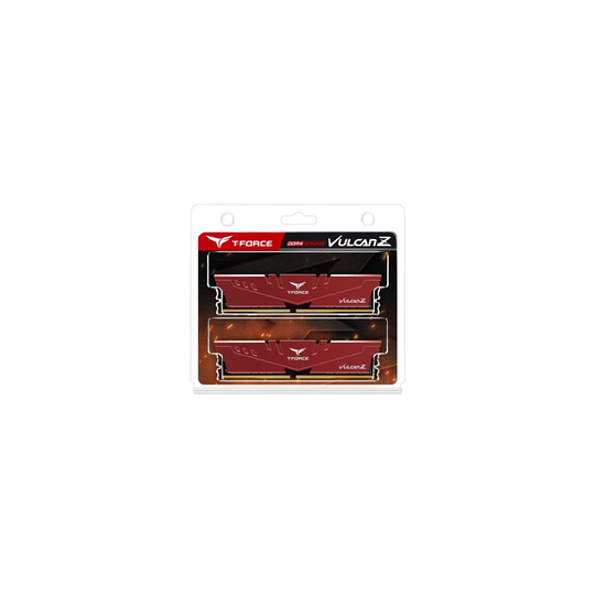 Team Vulcan Z 16Gb Red Heatsink 2 X 8Gb Ddr4 2666Mhz Dimm System Memory TLZRD416G2666HC18HDC01