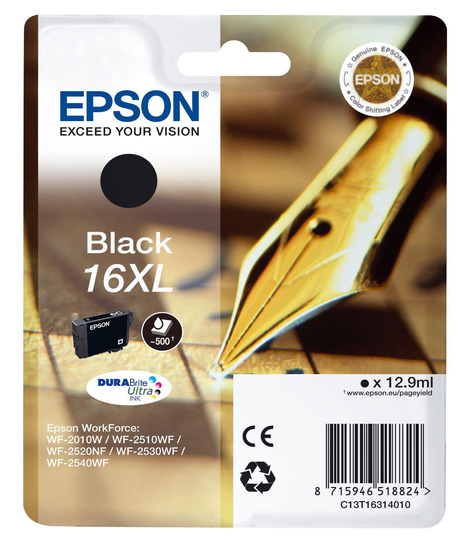 Epson 16 XL High Capacity Pen Ink Cartridge - Black