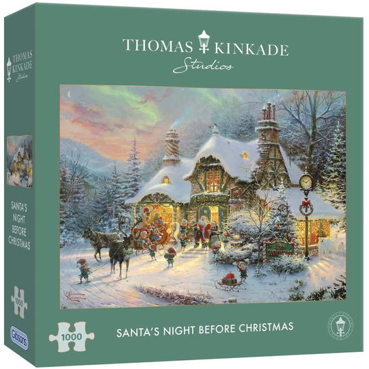 Gibsons 1000Pce Kinkade Santa'S Night Before Christmas
