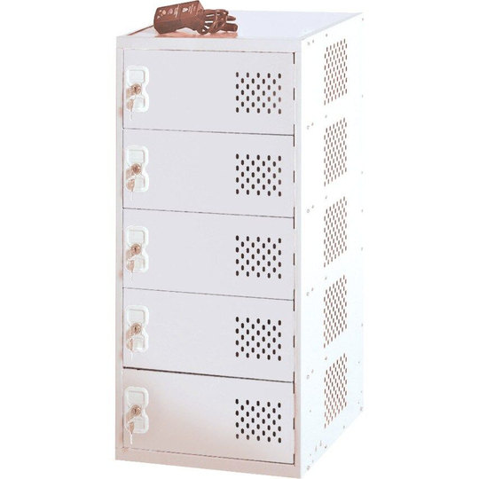Workshop 900 x 450 x 450mm Laptop Charge Locker 5 Door Gy/Gy