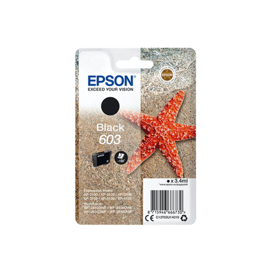 Epson Epson 603 Starfish Black Standard Capacity Ink Cartridge 3.4ml - C13T03U14