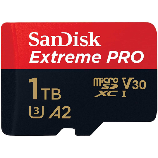 (1TB) SanDisk Extreme Pro 1 TB microSDXC Memory Card with SD Adapter with A2 App Performance, Rescue Pro Deluxe 170 MB/s Class 10