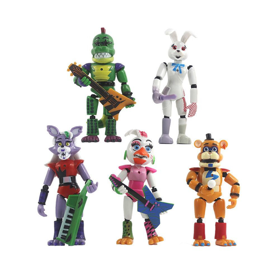 Five Nights at Freddy's Security Breach 5pcs Light Action Figures Movable Joint