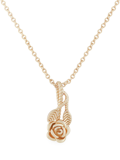 Disney Gold Coloured Belle Rose Carded Pendant Necklace