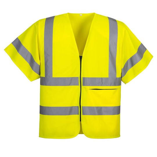 Portwest Hi-vis Half Sleeve ZIP Vest XL Yellow